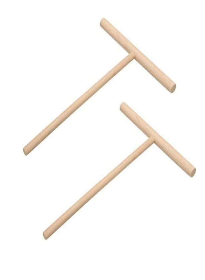 BWESOO 2 Pcs Wooden T Shape Crepe Maker Pancake Spreader Stick Stick Chinese Crepes Pie Tools Kitchen Accessories Kitchen Diy Tools Egg Cookers Tools - Image 1